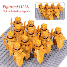 Load image into Gallery viewer, MOC Medieval Dwarf Warrior Elves Knights lotr Figures Building Blocks Accessories Armor Shield Weapon DIY Toys For Children gift
