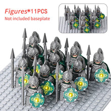 Load image into Gallery viewer, MOC Medieval Dwarf Warrior Elves Knights lotr Figures Building Blocks Accessories Armor Shield Weapon DIY Toys For Children gift
