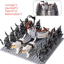 Load image into Gallery viewer, MOC Medieval lotr Figures Orc Soldiers Raider Vargr Wolf Elephant Mount Knights Building Blocks Bricks Toys for children gifts
