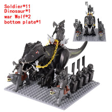 Load image into Gallery viewer, MOC Medieval lotr Figures Orc Soldiers Raider Vargr Wolf Elephant Mount Knights Building Blocks Bricks Toys for children gifts
