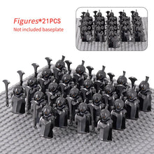 Load image into Gallery viewer, MOC Medieval lotr Figures Orc Soldiers Raider Vargr Wolf Elephant Mount Knights Building Blocks Bricks Toys for children gifts
