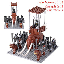 Load image into Gallery viewer, MOC Medieval lotr Figures Orc Soldiers Raider Vargr Wolf Elephant Mount Knights Building Blocks Bricks Toys for children gifts
