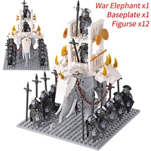 Load image into Gallery viewer, MOC Medieval lotr Figures Orc Soldiers Raider Vargr Wolf Elephant Mount Knights Building Blocks Bricks Toys for children gifts
