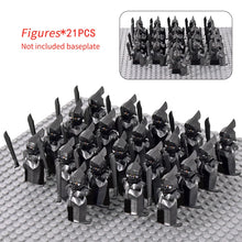 Load image into Gallery viewer, MOC Medieval lotr Figures Orc Soldiers Raider Vargr Wolf Elephant Mount Knights Building Blocks Bricks Toys for children gifts
