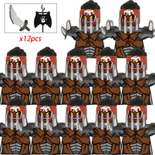 Load image into Gallery viewer, MOC Medieval lotr Figures Orc Soldiers Raider Vargr Wolf Elephant Mount Knights Building Blocks Bricks Toys for children gifts

