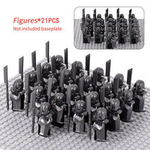 Load image into Gallery viewer, MOC Medieval lotr Figures Orc Soldiers Raider Vargr Wolf Elephant Mount Knights Building Blocks Bricks Toys for children gifts
