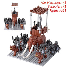 Load image into Gallery viewer, MOC Medieval lotr Figures Orc Soldiers Raider Vargr Wolf Elephant Mount Knights Building Blocks Bricks Toys for children gifts
