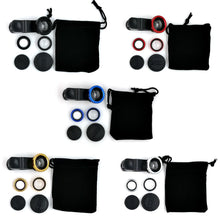 Load image into Gallery viewer, Macro Lens For Phone Lens 3 in 1 Cell Phone Magnifier Wide Angle Macro Fisheye Lens For Mobile Phones Lens For Macro Photography
