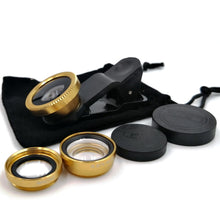 Load image into Gallery viewer, Macro Lens For Phone Lens 3 in 1 Cell Phone Magnifier Wide Angle Macro Fisheye Lens For Mobile Phones Lens For Macro Photography
