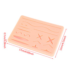 Load image into Gallery viewer, Medical Practice Traumatic Simulation Wounds  Training Teaching Model Reusable Surgical Suture Kit Pad Silicone Fake Skin Suture
