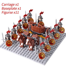Load image into Gallery viewer, Medieval Knights mini Action Figures Building Blocks Roman Chariot Carriage Soldier War Horse Bricks Toys for Children Gift
