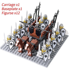 Load image into Gallery viewer, Medieval Knights mini Action Figures Building Blocks Roman Chariot Carriage Soldier War Horse Bricks Toys for Children Gift
