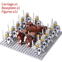 Load image into Gallery viewer, Medieval Knights mini Action Figures Building Blocks Roman Chariot Carriage Soldier War Horse Bricks Toys for Children Gift
