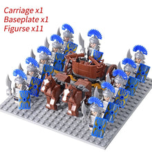 Load image into Gallery viewer, Medieval Knights mini Action Figures Building Blocks Roman Chariot Carriage Soldier War Horse Bricks Toys for Children Gift
