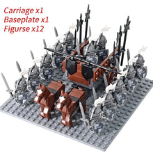 Load image into Gallery viewer, Medieval Knights mini Action Figures Building Blocks Roman Chariot Carriage Soldier War Horse Bricks Toys for Children Gift
