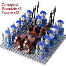 Load image into Gallery viewer, Medieval Knights mini Action Figures Building Blocks Roman Chariot Carriage Soldier War Horse Bricks Toys for Children Gift
