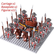 Load image into Gallery viewer, Medieval Knights mini Action Figures Building Blocks Roman Chariot Carriage Soldier War Horse Bricks Toys for Children Gift
