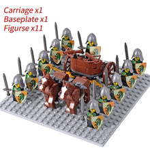 Load image into Gallery viewer, Medieval Knights mini Action Figures Building Blocks Roman Chariot Carriage Soldier War Horse Bricks Toys for Children Gift
