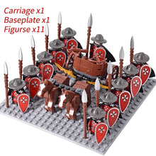 Load image into Gallery viewer, Medieval Knights mini Action Figures Building Blocks Roman Chariot Carriage Soldier War Horse Bricks Toys for Children Gift
