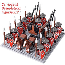 Load image into Gallery viewer, Medieval Knights mini Action Figures Building Blocks Roman Chariot Carriage Soldier War Horse Bricks Toys for Children Gift
