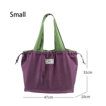 Load image into Gallery viewer, Medium Drawstring Bag Reusable Eco-friendly Tote Foldable Shopping Bag Travel Shoulder Bag Ladies Storage Bag
