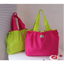 Load image into Gallery viewer, Medium Drawstring Bag Reusable Eco-friendly Tote Foldable Shopping Bag Travel Shoulder Bag Ladies Storage Bag
