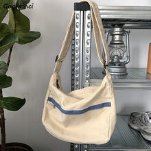 Load image into Gallery viewer, Men Crossbody Bags Retro Cargo Harajuku Shoulder All-match Large Capacity Satchels School Casual Canvas Bag Japan Style Handbag
