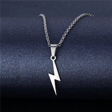 Load image into Gallery viewer, Men Statement Poker Lucky Ace of Spades Pendant Necklace Red Black Silver Color Stainless Steel Long Chain Necklaces Jewelry
