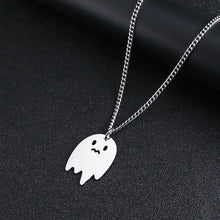Load image into Gallery viewer, Men Statement Poker Lucky Ace of Spades Pendant Necklace Red Black Silver Color Stainless Steel Long Chain Necklaces Jewelry
