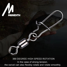 Load image into Gallery viewer, Fishhook 50PCS Pike Fishing Accessories Connector Pin Bearing Rolling Swivel Stainless Steel Snap Fishhook Lure Swivels Tackle
