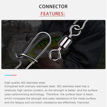 Load image into Gallery viewer, Fishhook 50PCS Pike Fishing Accessories Connector Pin Bearing Rolling Swivel Stainless Steel Snap Fishhook Lure Swivels Tackle
