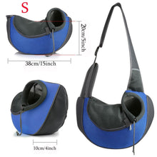 Load image into Gallery viewer, Mesh Oxford Pet Outdoor Travel Pet Puppy Carrier Handbag Pouch Single Shoulder Bag Sling Mesh Comfort Travel Tote Shoulder Bag
