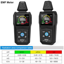 Load image into Gallery viewer, Mestek Electromagnetic Radiation Tester Detector Electric Magnetic Field Radiation EMF Meter Three Singal Measure Buzzer
