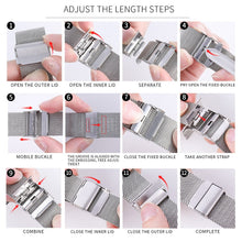 Load image into Gallery viewer, Milanese Loop for Apple Watch Band 6 SE 5 4 44mm 42mm Stainless Steel Bracelet Metal Wrist Strap of iWatch Series 1 2 3 38mm 40m
