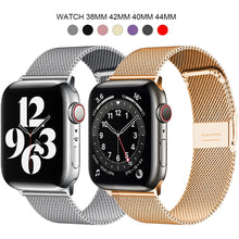 Load image into Gallery viewer, Milanese Loop for Apple Watch Band 6 SE 5 4 44mm 42mm Stainless Steel Bracelet Metal Wrist Strap of iWatch Series 1 2 3 38mm 40m
