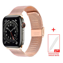 Load image into Gallery viewer, Milanese Loop for Apple Watch Band 6 SE 5 4 44mm 42mm Stainless Steel Bracelet Metal Wrist Strap of iWatch Series 1 2 3 38mm 40m
