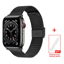 Load image into Gallery viewer, Milanese Loop for Apple Watch Band 6 SE 5 4 44mm 42mm Stainless Steel Bracelet Metal Wrist Strap of iWatch Series 1 2 3 38mm 40m
