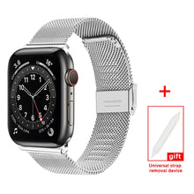 Load image into Gallery viewer, Milanese Loop for Apple Watch Band 6 SE 5 4 44mm 42mm Stainless Steel Bracelet Metal Wrist Strap of iWatch Series 1 2 3 38mm 40m
