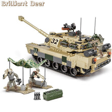 Load image into Gallery viewer, Military M2 Bradley M4 Sherman M1A2 Abrams US Tank Building Blocks Bricks Model WW2 Army Soldier Weapon Children Toys for Boys

