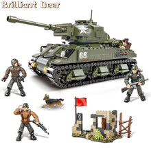 Load image into Gallery viewer, Military M2 Bradley M4 Sherman M1A2 Abrams US Tank Building Blocks Bricks Model WW2 Army Soldier Weapon Children Toys for Boys
