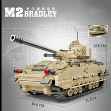 Load image into Gallery viewer, Military M2 Bradley M4 Sherman M1A2 Abrams US Tank Building Blocks Bricks Model WW2 Army Soldier Weapon Children Toys for Boys
