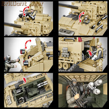 Load image into Gallery viewer, Military M2 Bradley M4 Sherman M1A2 Abrams US Tank Building Blocks Bricks Model WW2 Army Soldier Weapon Children Toys for Boys
