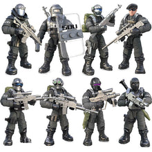 Load image into Gallery viewer, Military Special Force Soldiers Modern Action Figures with Weapon Equipment Army WW2 MOC Building Blocks Toys for Children Boys
