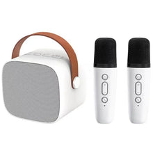 Load image into Gallery viewer, Mini Karaoke Machine for Kids,Portable Bluetooth Speaker with 2 Wireless Microphones for Kids and Adults Birthday Party Home
