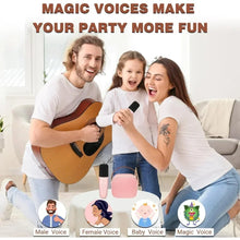 Load image into Gallery viewer, Mini Karaoke Machine for Kids,Portable Bluetooth Speaker with 2 Wireless Microphones for Kids and Adults Birthday Party Home
