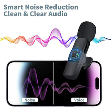 Load image into Gallery viewer, Mini Portable Wireless Tie Microphone Lavalier Mic For Iphone Android MobilePhone Interview Recording Live Vlog Broadcast Gaming
