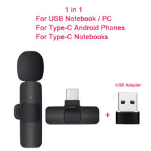 Load image into Gallery viewer, Mini Portable Wireless Tie Microphone Lavalier Mic For Iphone Android MobilePhone Interview Recording Live Vlog Broadcast Gaming
