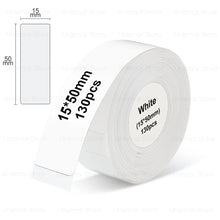 Load image into Gallery viewer, Mix Size White/Transparent P15 Thermal Label Paper Cable Wire Label Sticker Compatible for P15 P12 P11 Phomemo D30 Label Printer
