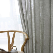Load image into Gallery viewer, Modern Japan Style Window Curtain for Living Room Bedroom Cotton Linen Curtains Custom Gauze Semi-shading Ramie Drapes
