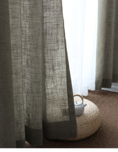 Load image into Gallery viewer, Modern Linen Curtain for Living Room Bedroom pure color cotton linen curtains tulle fabrics custom gauze semi-shading ramie yarn
